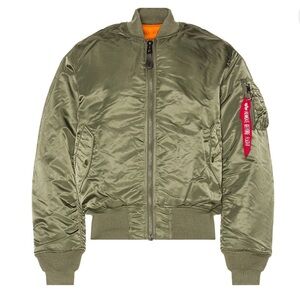 Alpha Industries Olive Green Bomber Jacket - Classic Flight Jacket